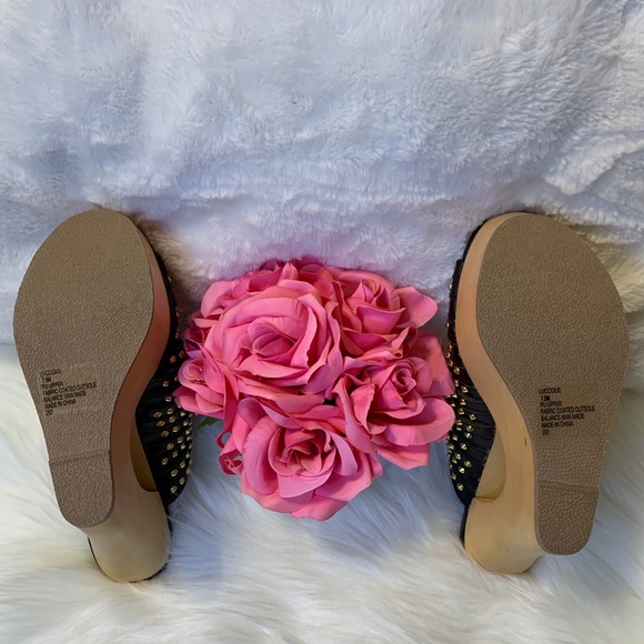 Steve Madden Luccious Black Multi Mule Wedges - Picture 16 of 16